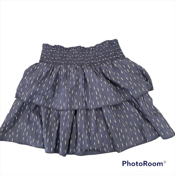 Universal Thread™ Women's Short Tiered Ruffle Mini Skirt Gray Ikat Size L - Picture 9 of 10